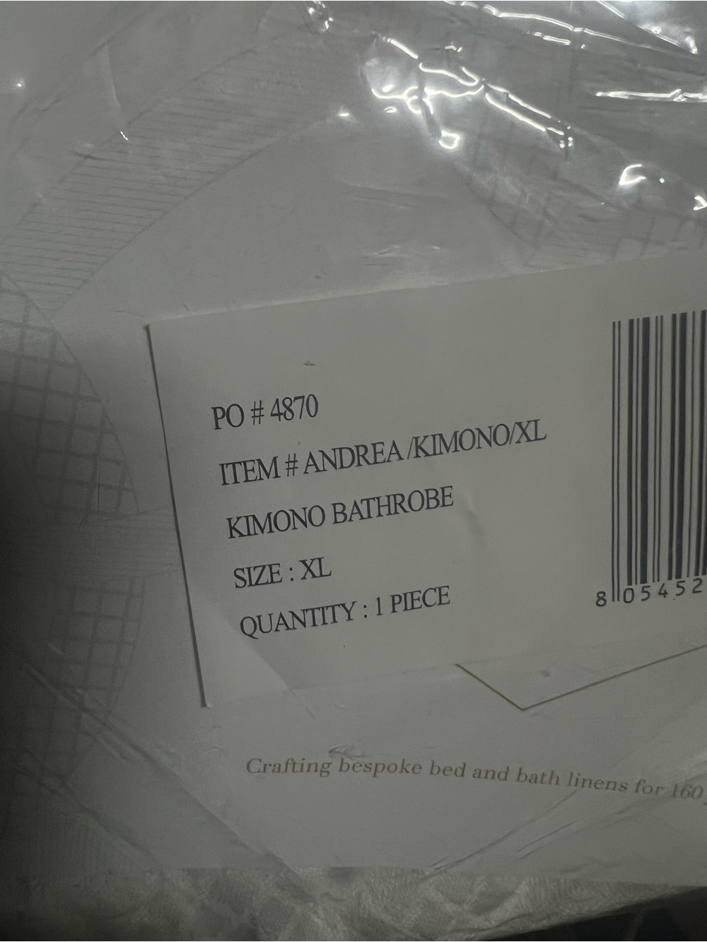 FRETTE 1860 white bath robe LUXURY COLLECTION * ANDREA * KIMONO XL *NWT* new - Picture 3 of 5